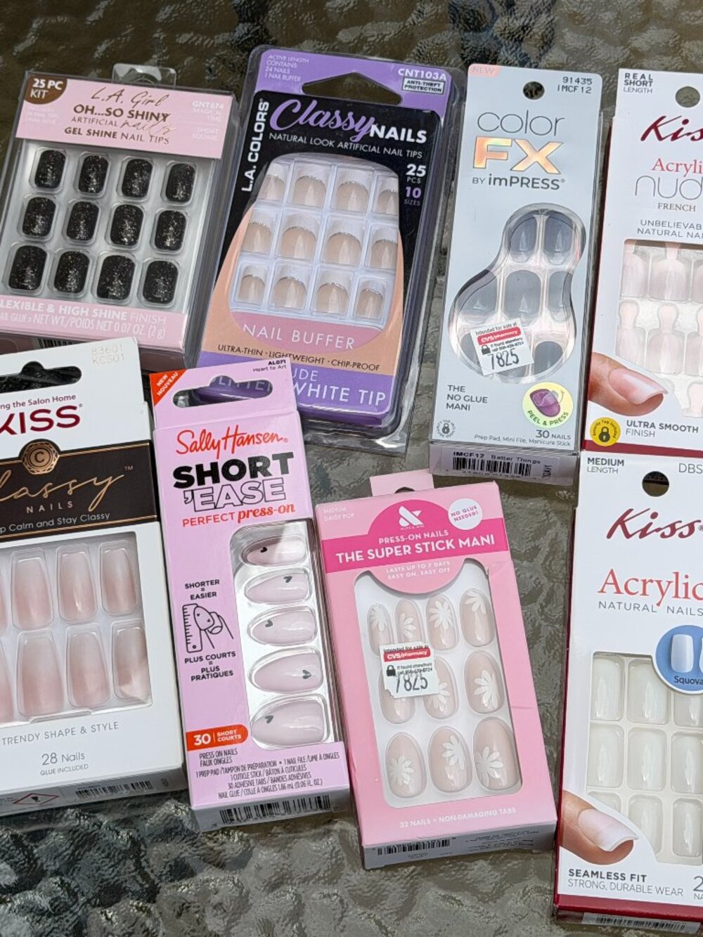 BRAND NEW - False/Fake Press on Nails Lot - 8 Sets